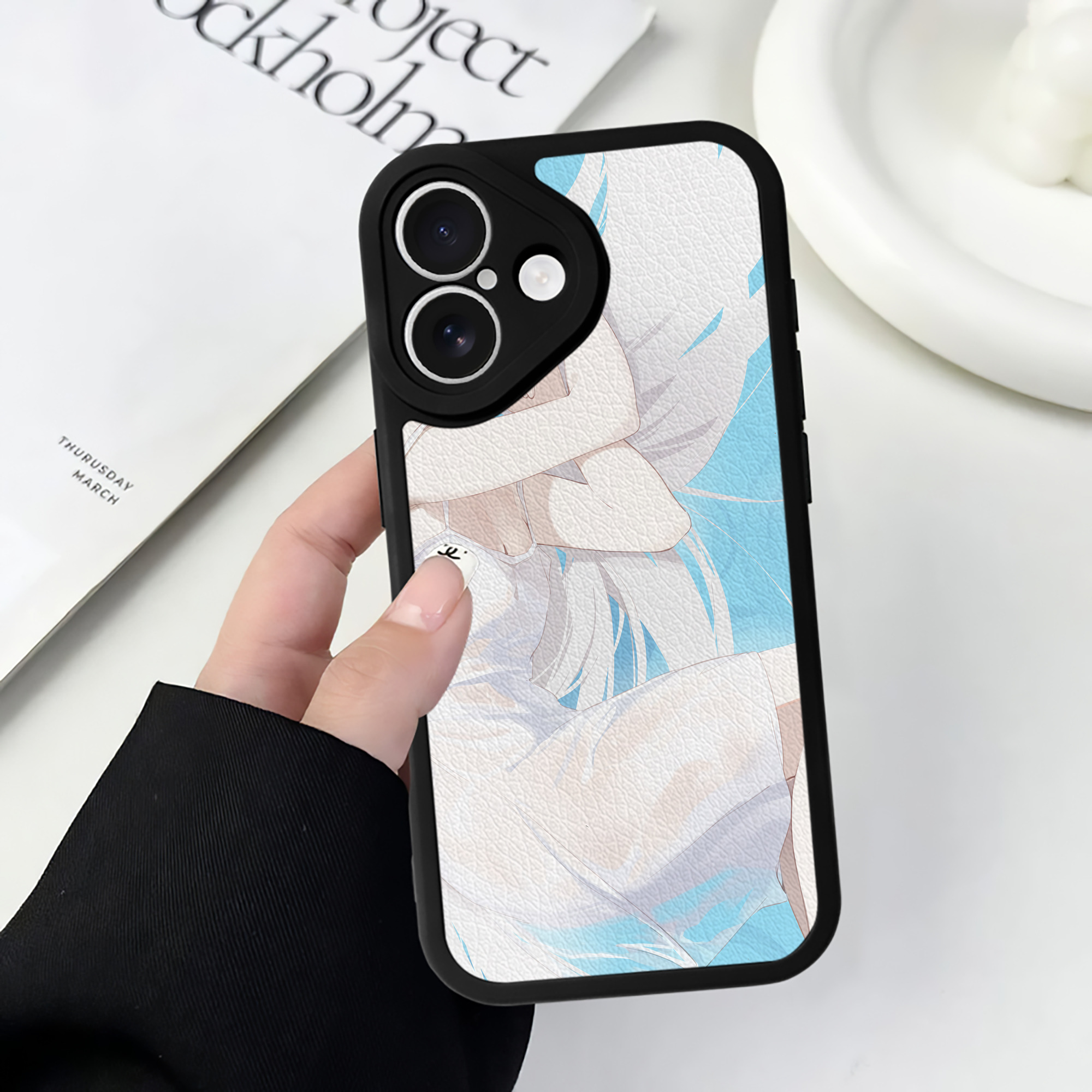 （画像用） 葬送のフリーレン Frieren 【iPhone 16シリーズ対応】シリコンスマホケース（レザー調） 材質：シリコン